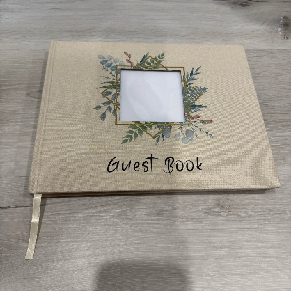 Guest Book - Neutral Floral Cover